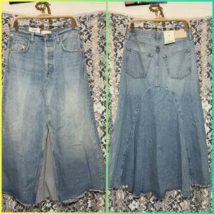 Citizens Of Humanity NWT Light Blue Denim SZ 26 Mina reworked skirt - carousel